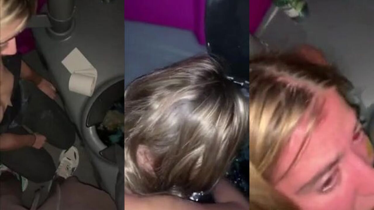 Nasty slut scat porn and degraded in public toilet by scatty drunk dude