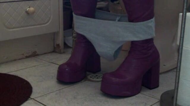 purple boots