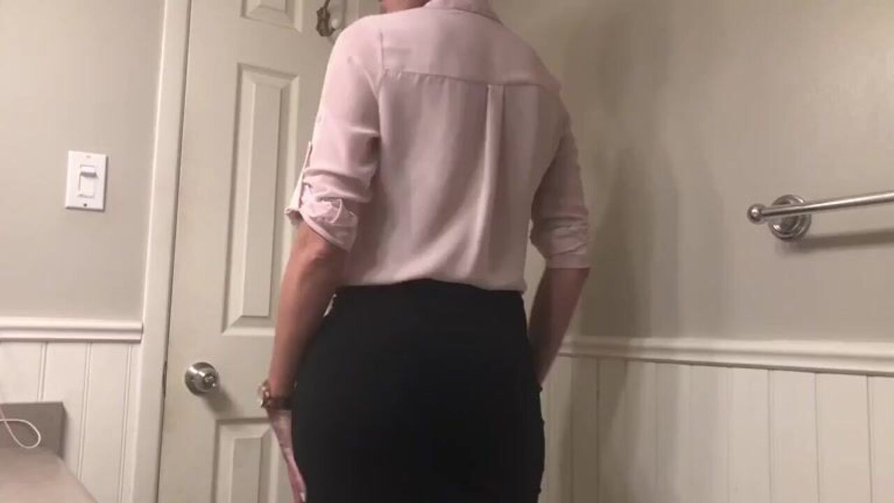 Pink blouse slut gets her big juicy ass scatted after work