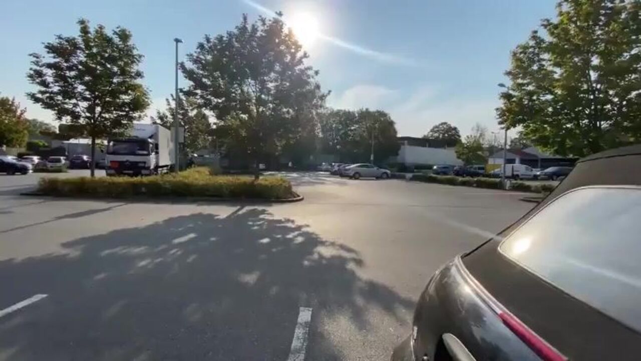 Sneaky scat porn slaves hide behind car and get naughty with scat play