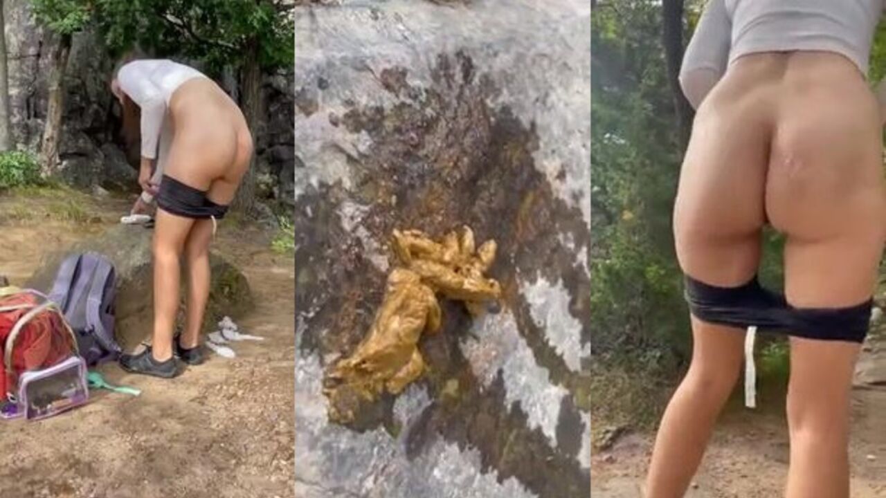 Wild woods sex with a scat-drenched slut