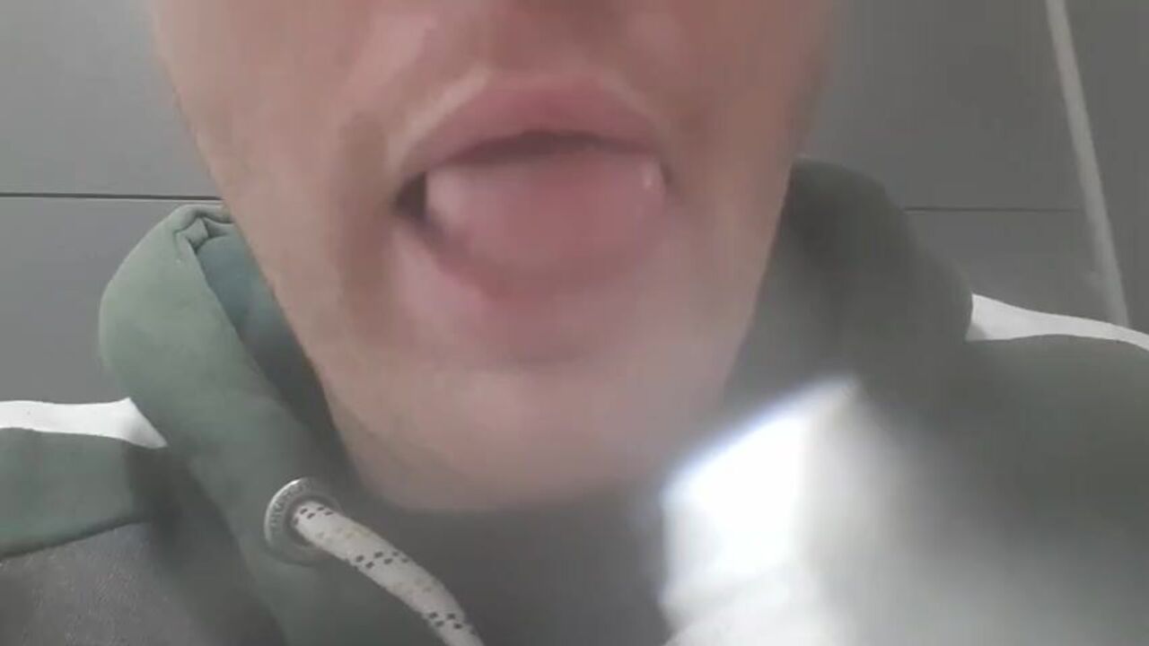 Almost caught in the act: Risky scat in public - door open!