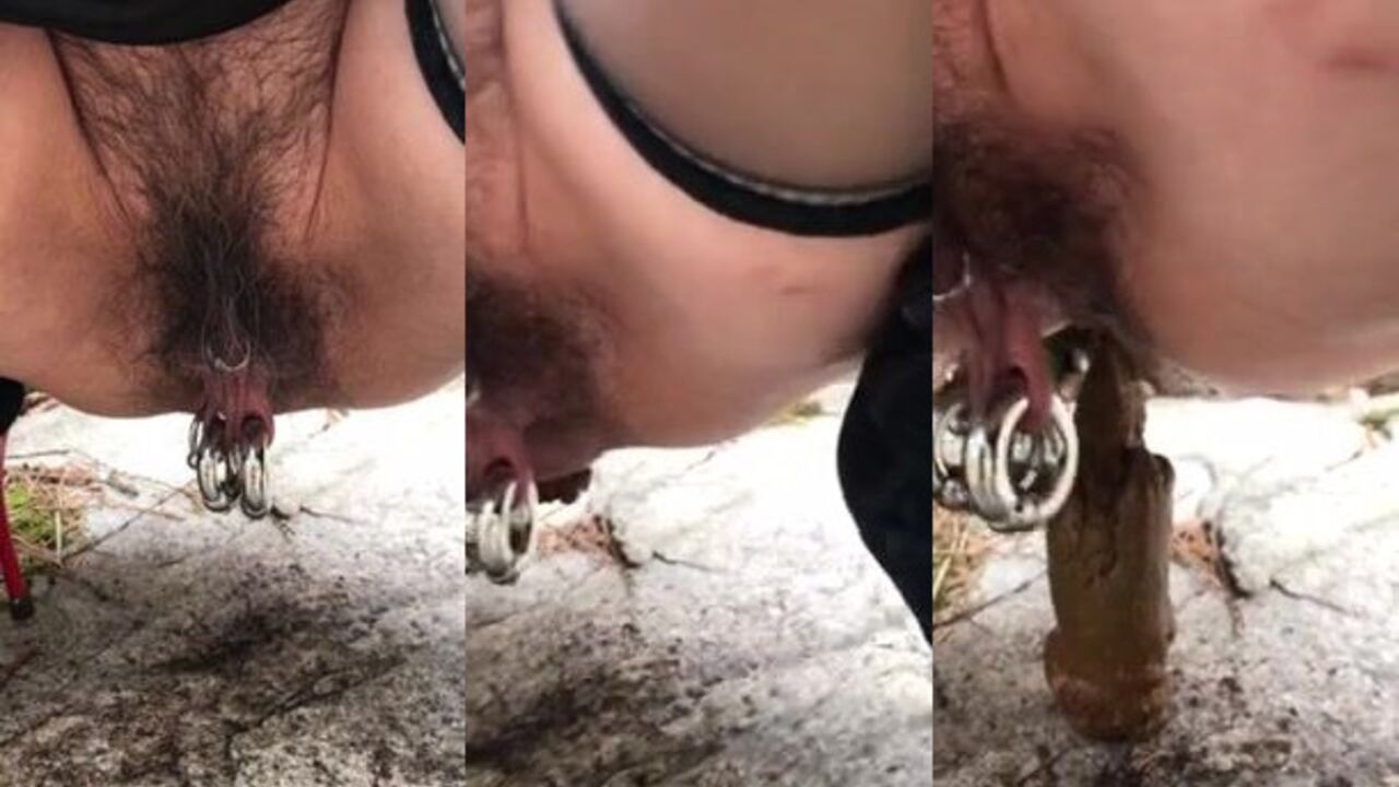 Watch as a scat slave gets a kinky and filthy pleasure from her master