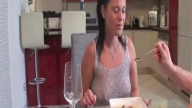 Milf Eating Her Shitty Dinner