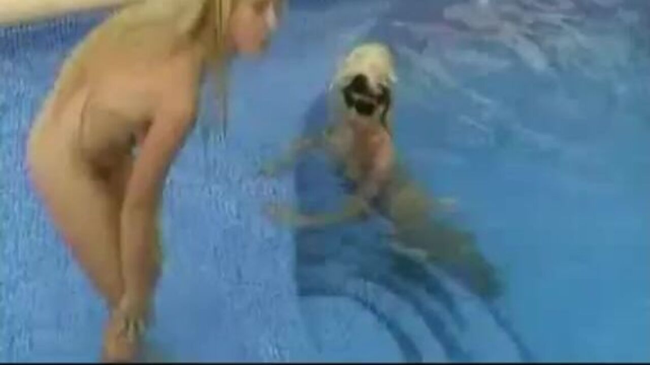 Watch these filthy bitches get filthy and dump their loads in a swimming pool