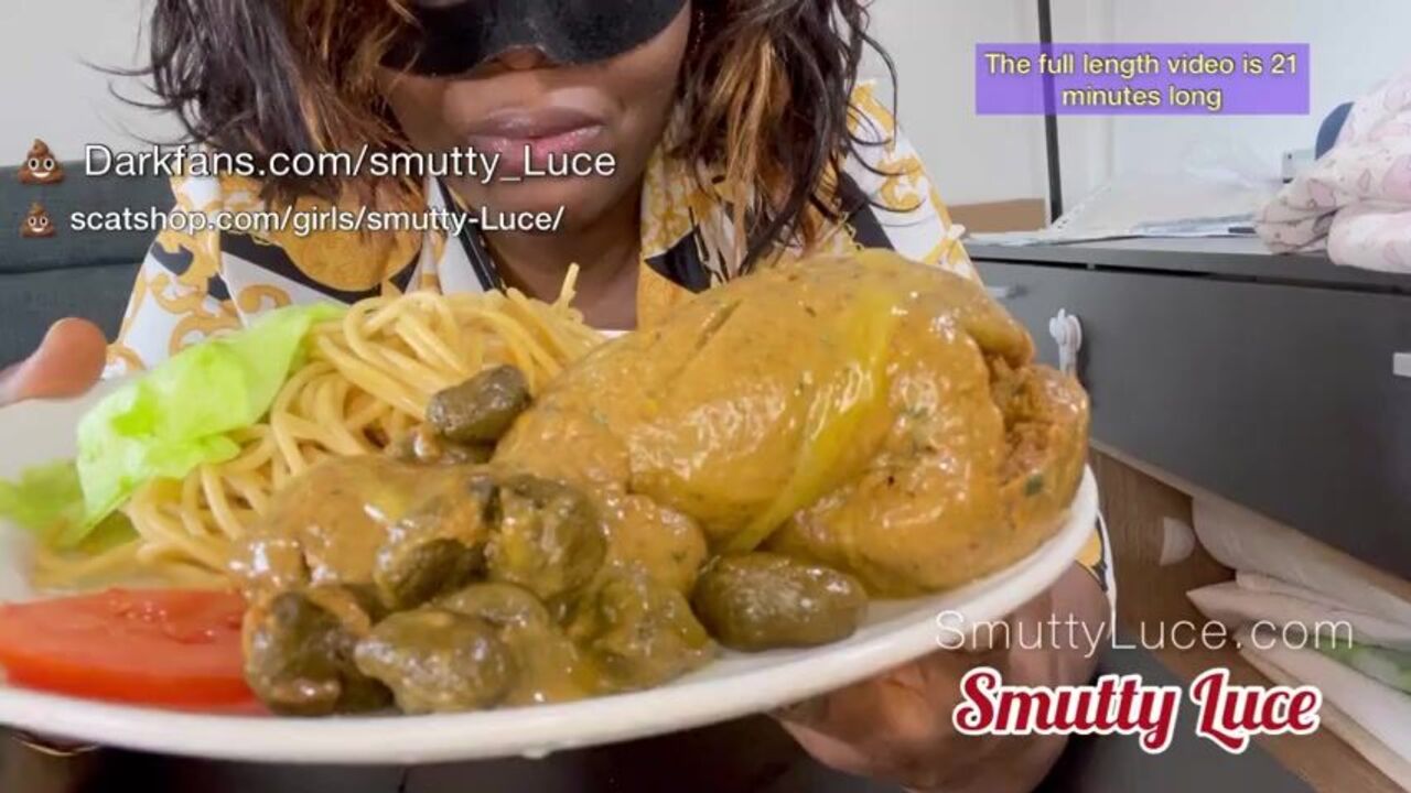 Watch this filthy ebony bitch dominate and eat a huge load