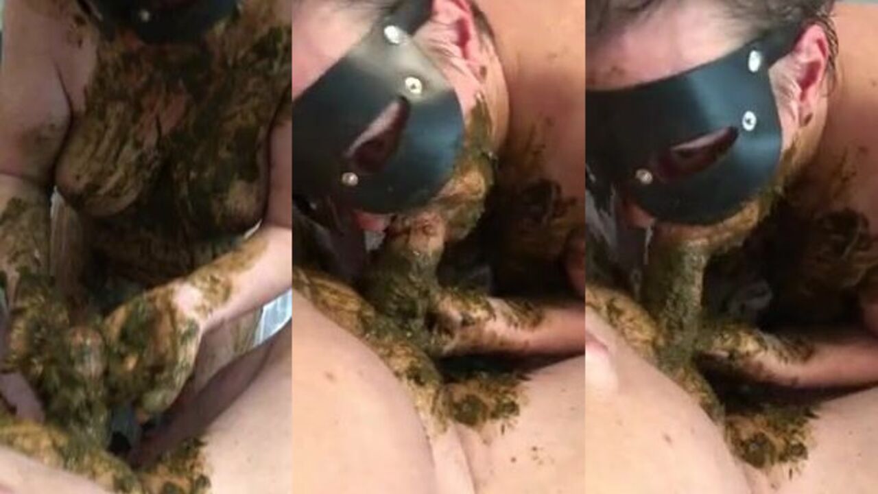 Mature amateur gets kinky with her sub's scat in this hot session