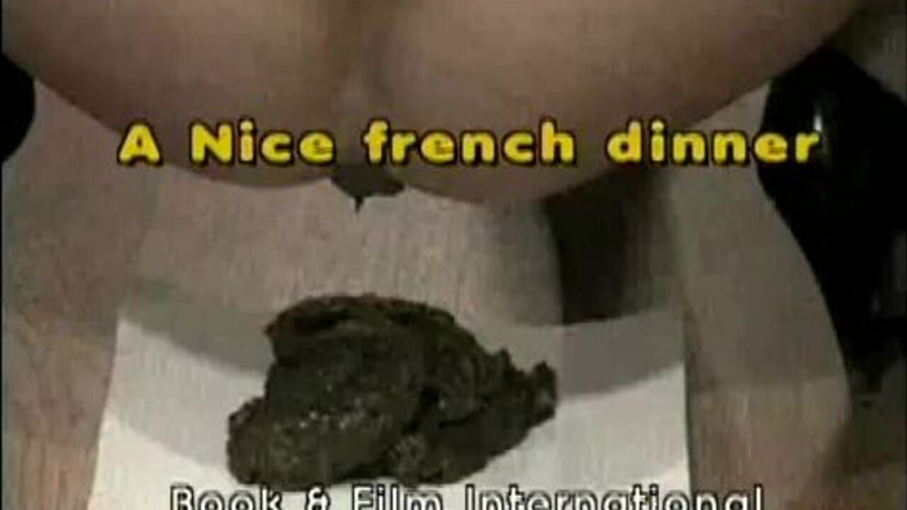 French dinner with a scatty twist - watch this dirty scat porn