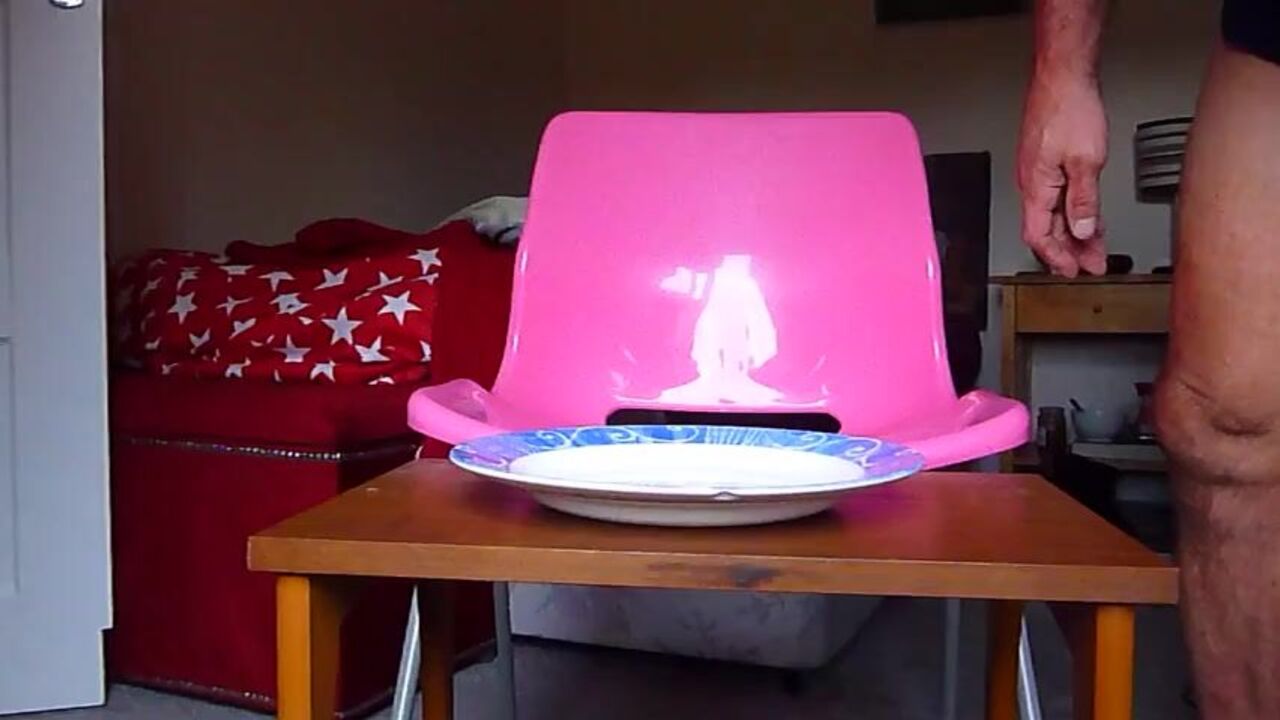 Watch this massive scat get drenched in a massive load on a plate