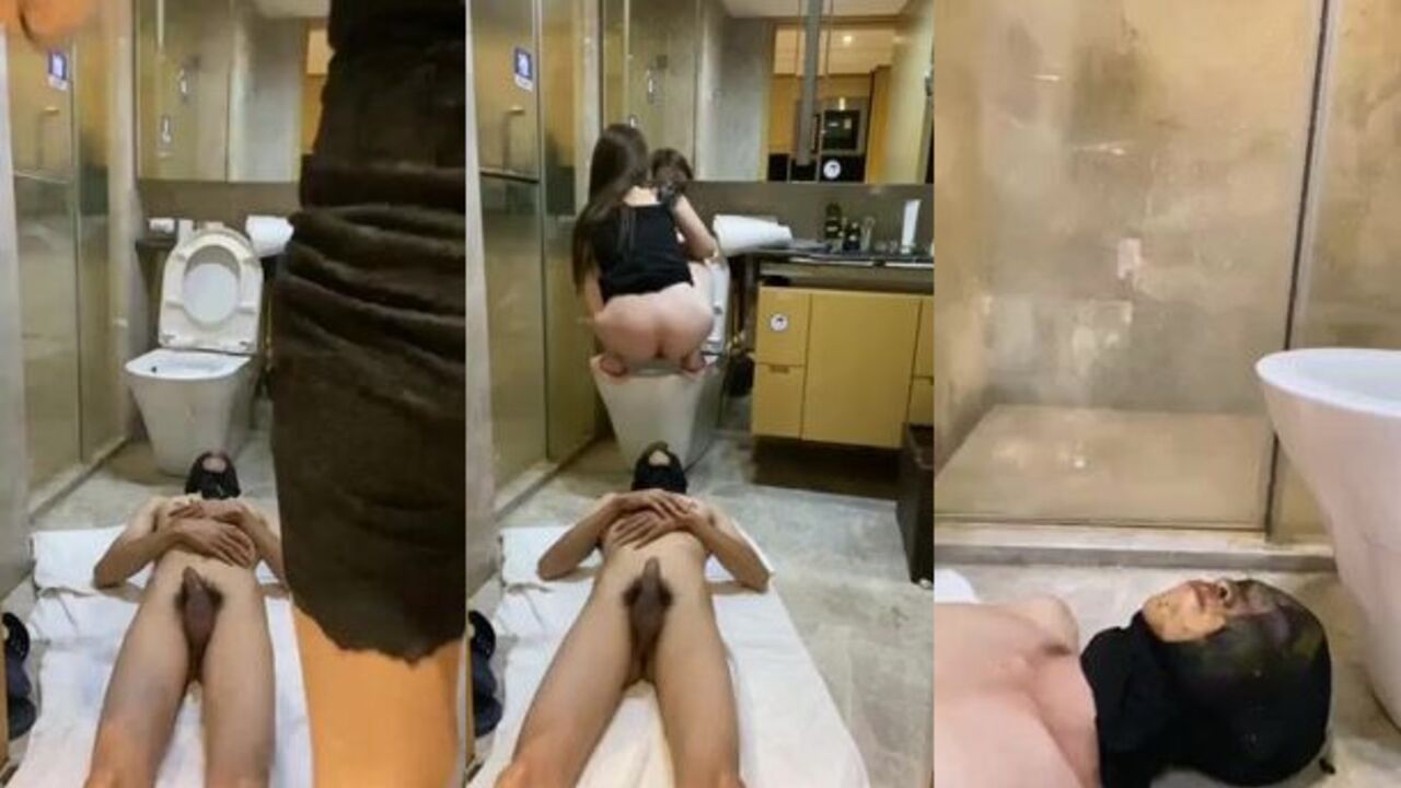 Watch this Chinese femdom mistress humiliate her submissive with scat play