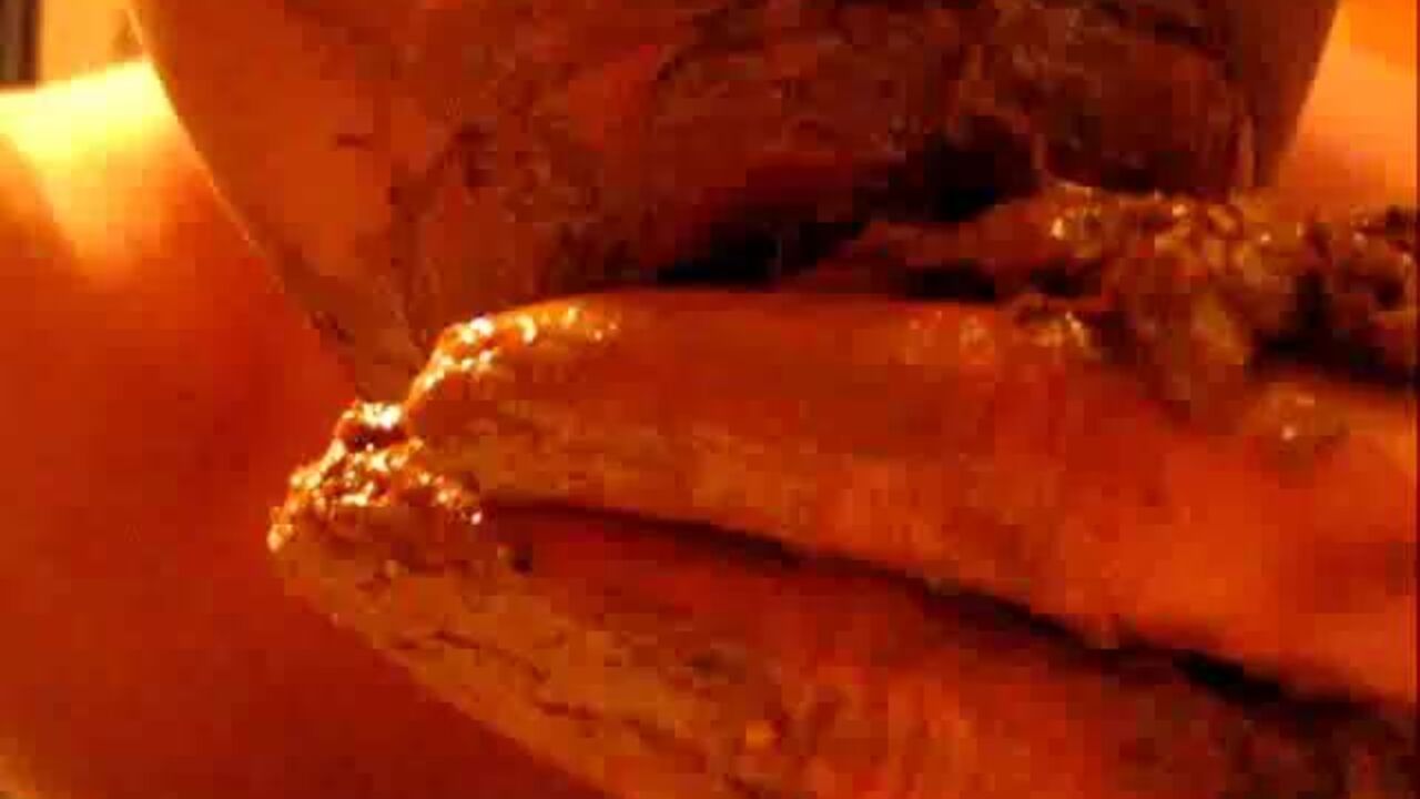 Watch this filthy slut scat and devour all her own filth