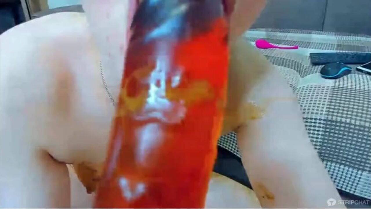 Watch this dirty milf savor scat in her mouth while enjoying anal sex