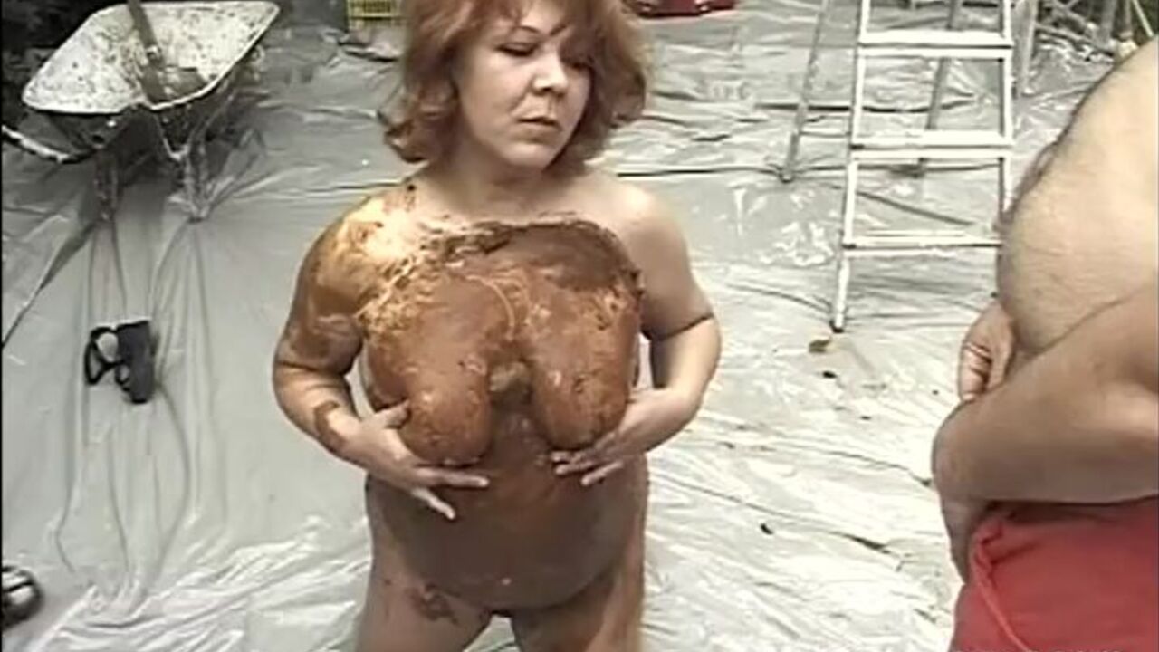 He Pisses on Her Shitty Tits and Smears them All Over