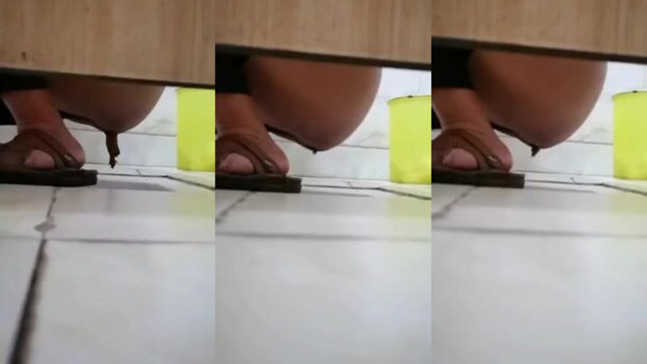 Watch these guys get off on scat porn while squatting the toilet