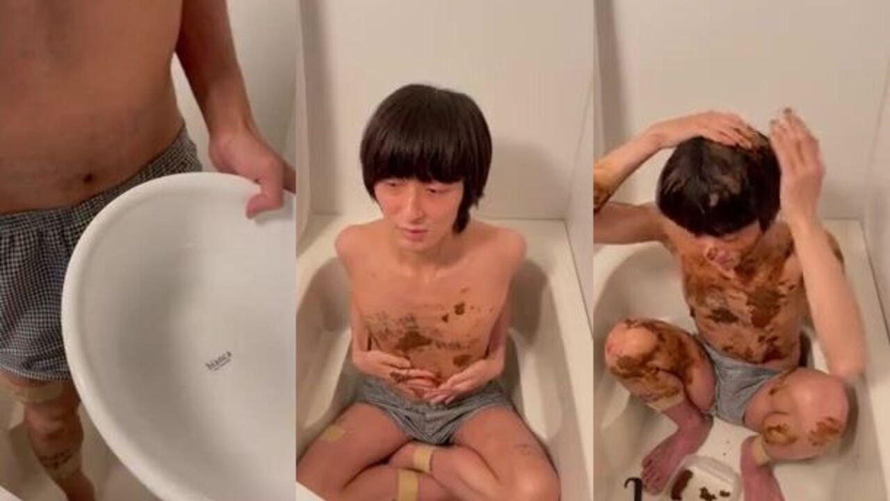First time Asian dude films his first load of scat in Part 1 of his first ever video
