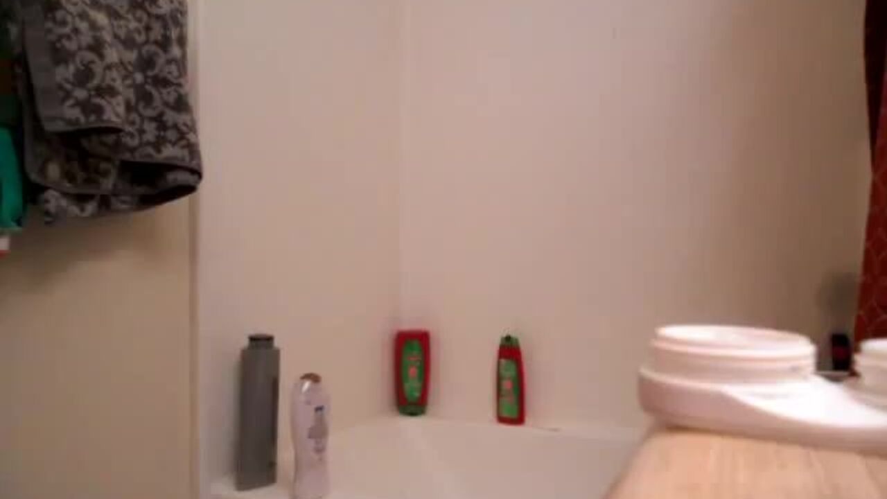 Naughty BBW craves to clean up after an accident in her black panties