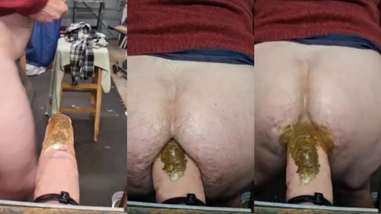 Watch this dirty scat porn video of a guy getting a dildo-fueled fuck session