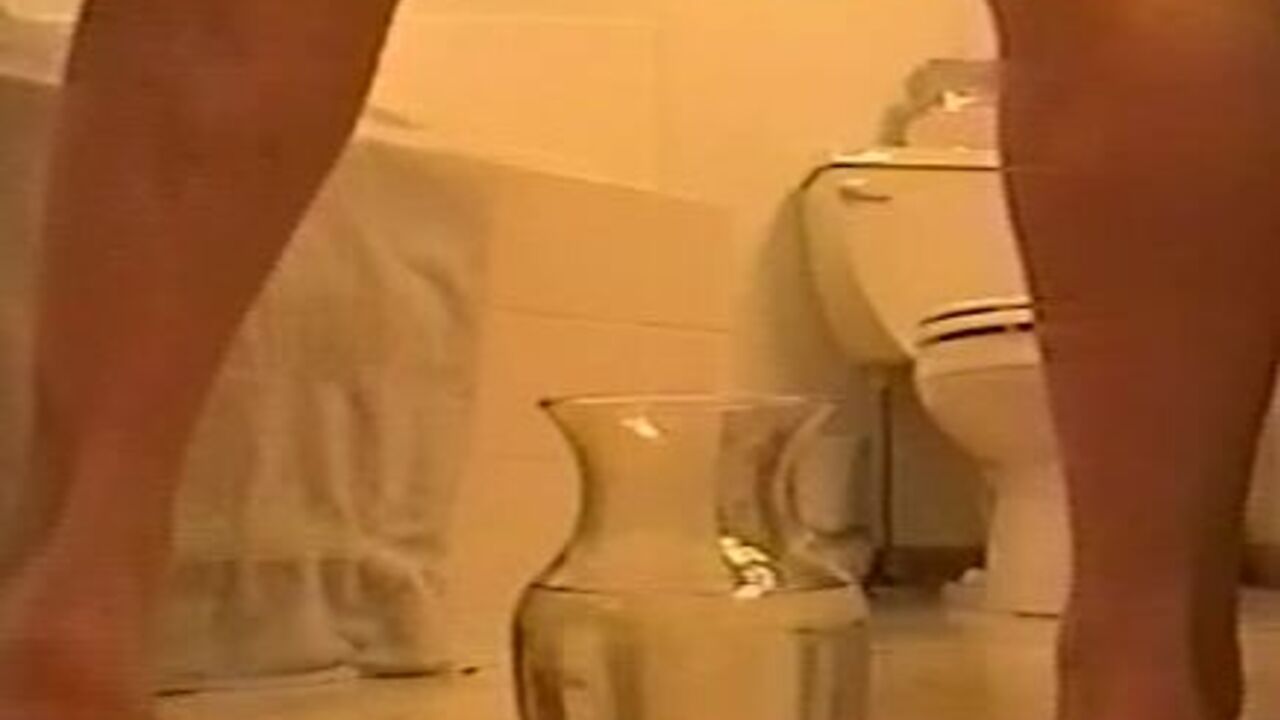 Nina, the scatty slut, goes wild with her giant turd in water