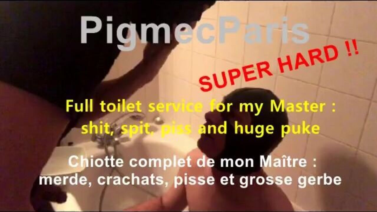 Master feeds his gay scat and piss, while his slave eats it all up