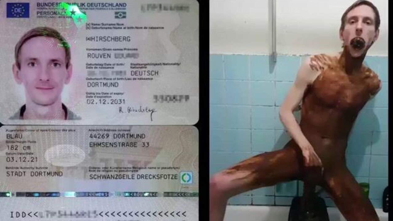 German hunk smashes his way into a hot anal scat session