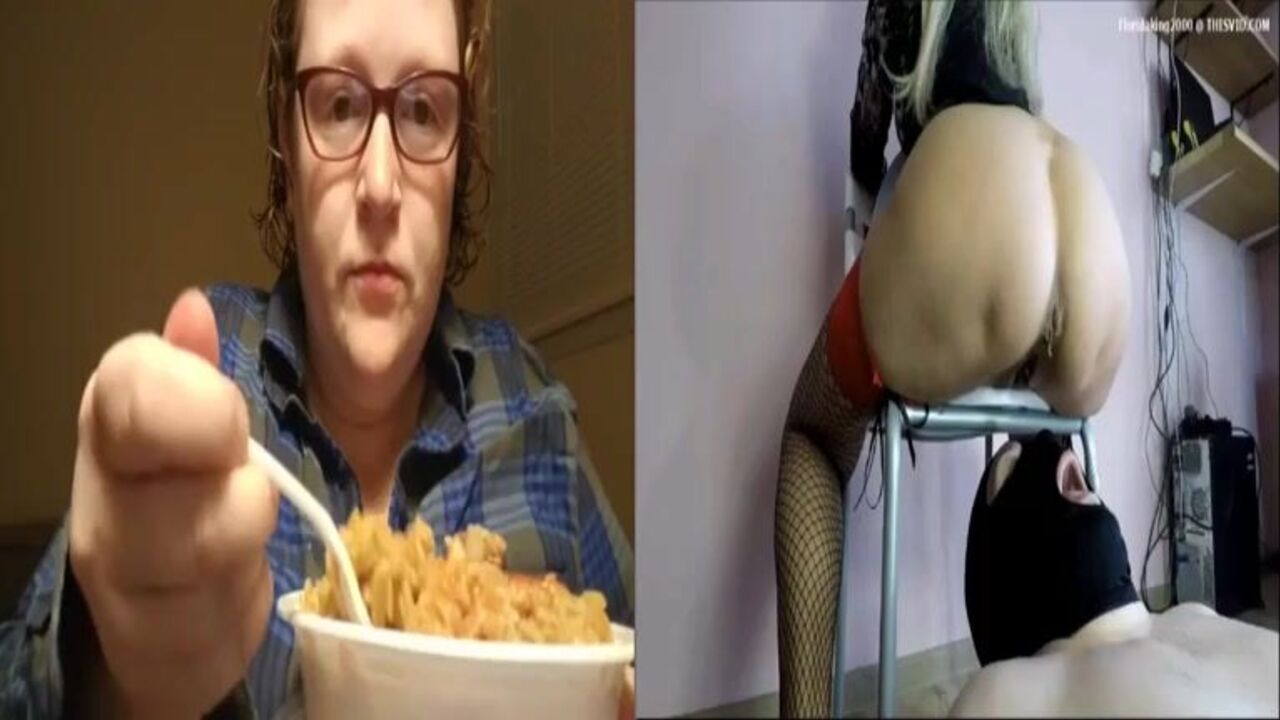 Watch this ugly redhead devour every last drop of her own scat and make it her own!