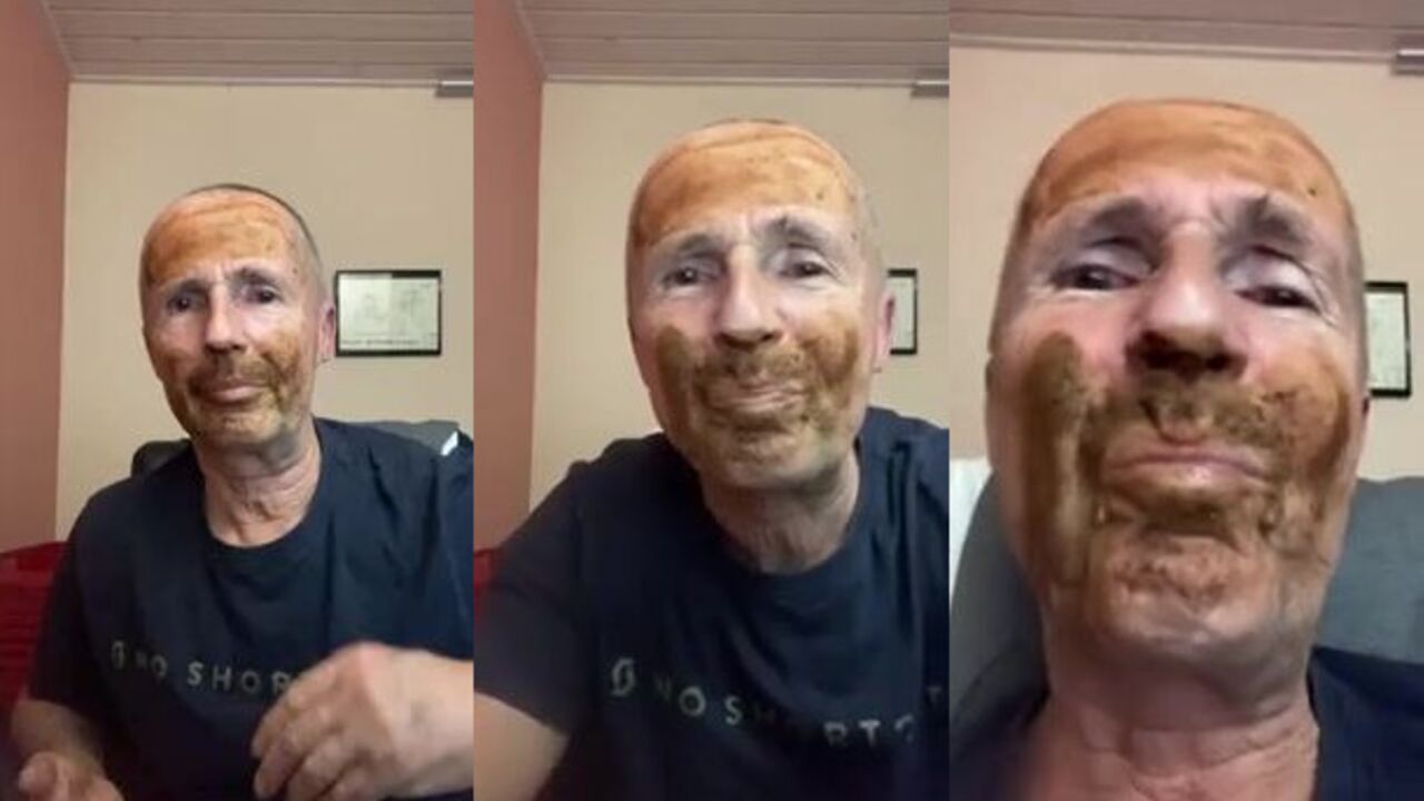 Watch Olibrius71's scat-filled face as he chugs his own dregs