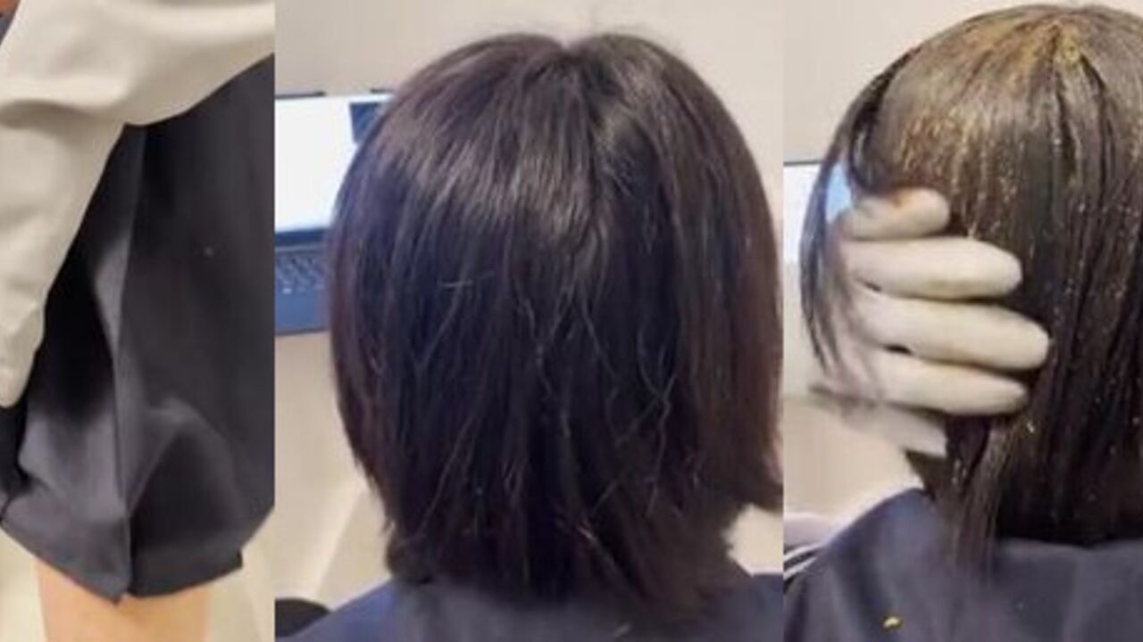 Part 2: Watch this Asian crossdresser's scat pigtails get shampooed in a cosplay hair-treading frenzy