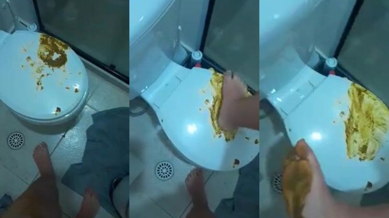 Get ready for a wild scat adventure with this testee's kinky antics!