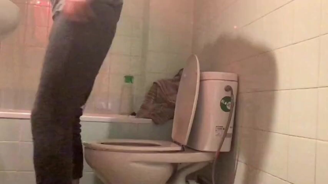 Watch this stud take a load on his scat and leave it for his boy lover to clean up