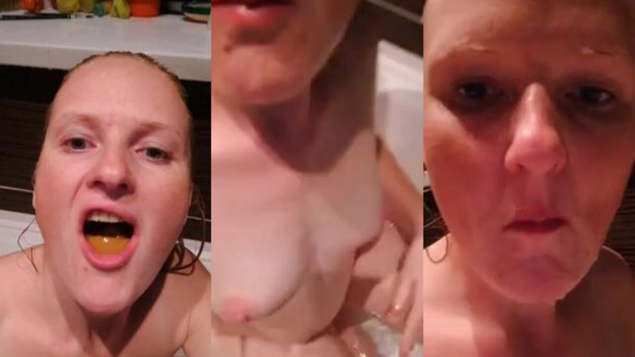 Watch this poop scat fetish porn video featuring a scat slave getting her holes drilled hard