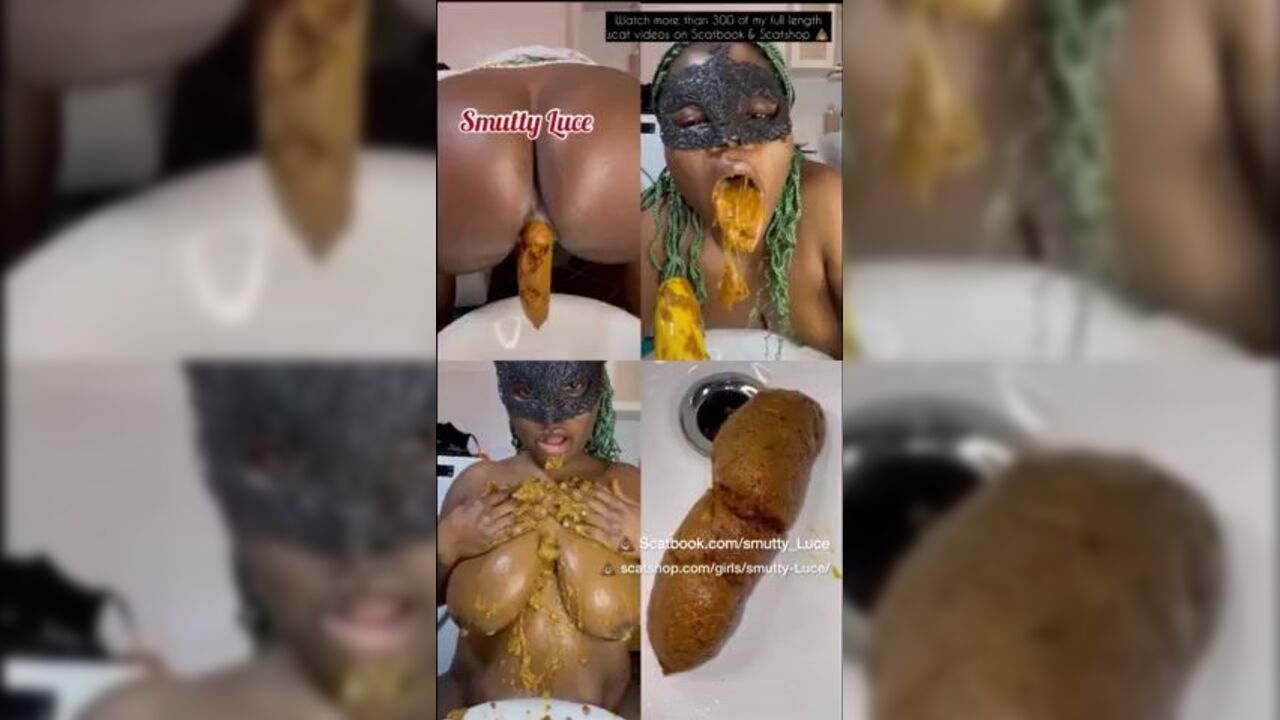 Epic scat porn with sloppy BJ, gagging, vomiting and a huge ass