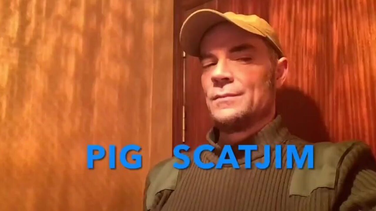 Watch Pig Scatjim get wild with his piggy scat and poo fetish