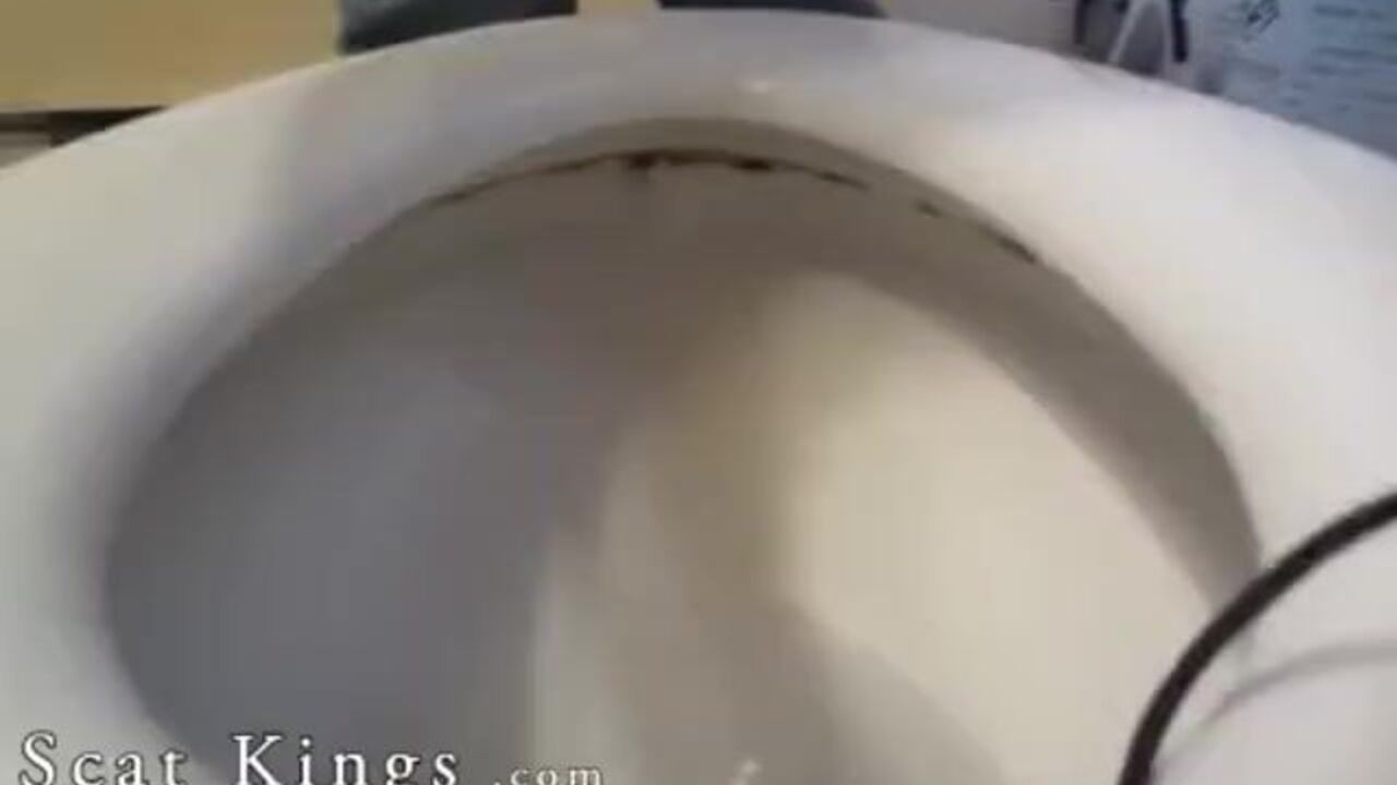 Cute chick records herself taking a leak in the toilet