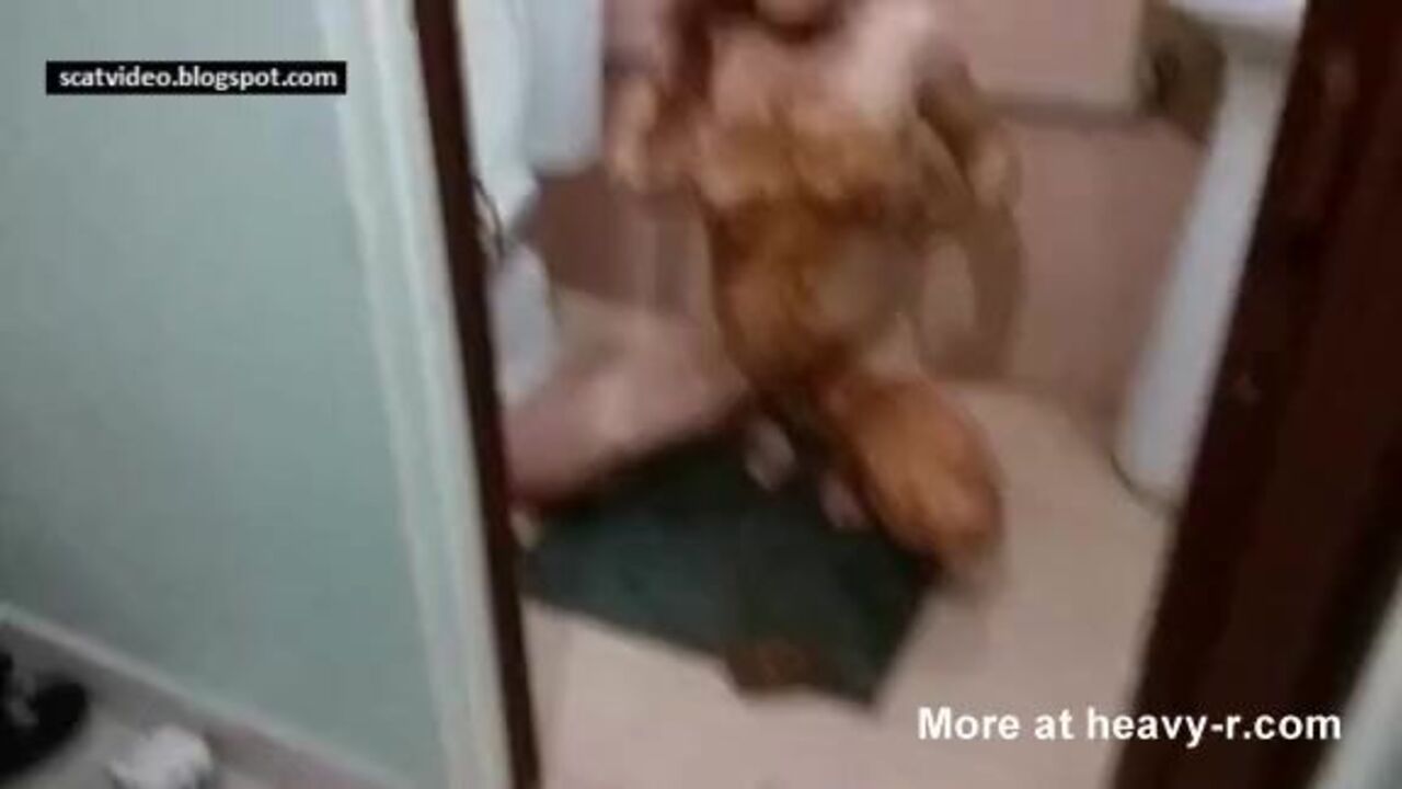 Kinky Scat Slut in Mask gets her ass and pussy filled with warm jizz