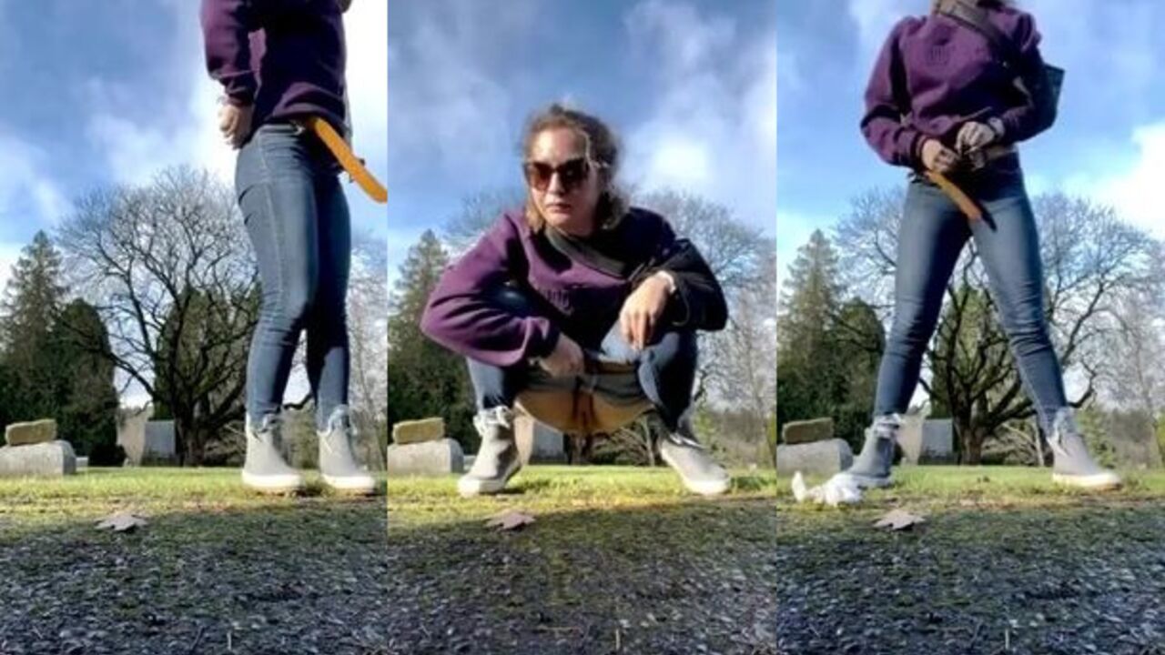 Watch these filthy girls pee in public like wild animals