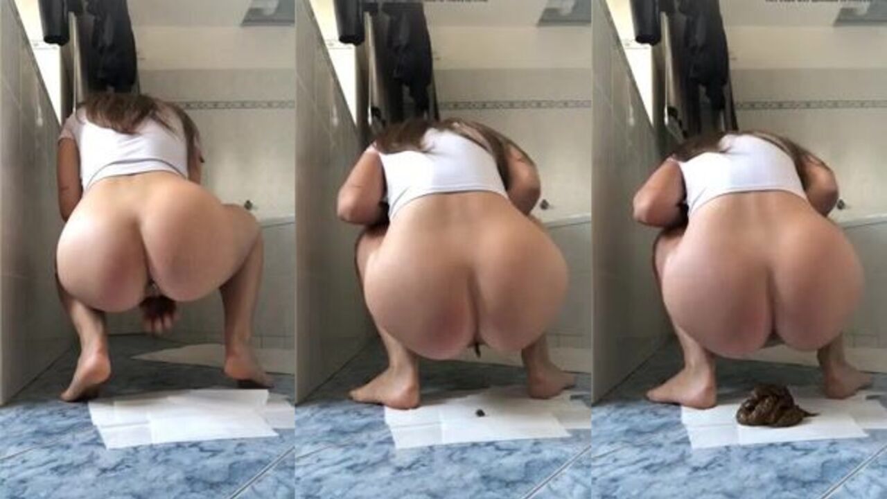 Oiled up slut gets her pussy drilled hard in scat porn video