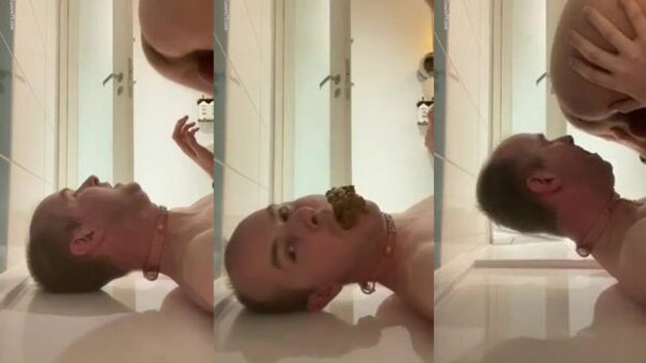 Watch this filthy faggot get a mouthful of his own warm, warm jizz