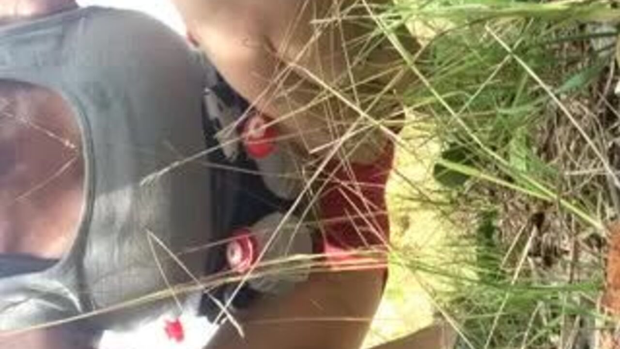 Watch this filthy slut get her scat pounded in nature's lap