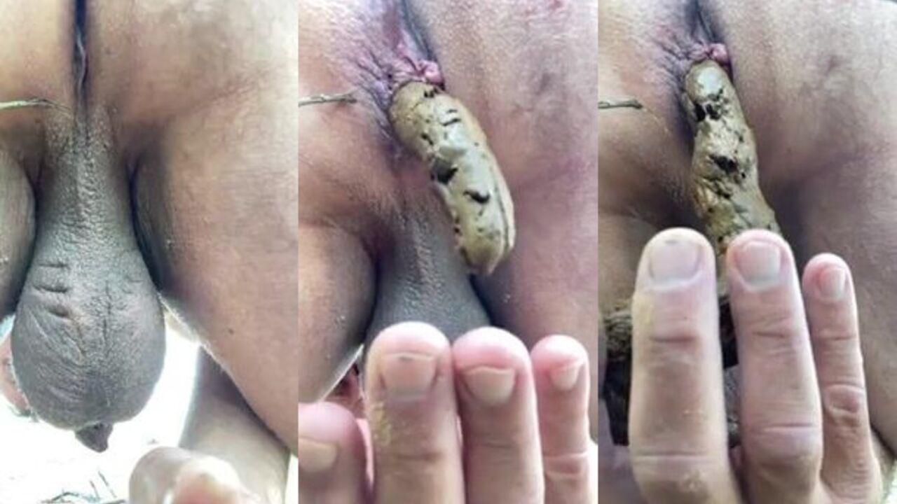 Watch this Amsterdam dude's morning wood as he gets down and dirty with his scat