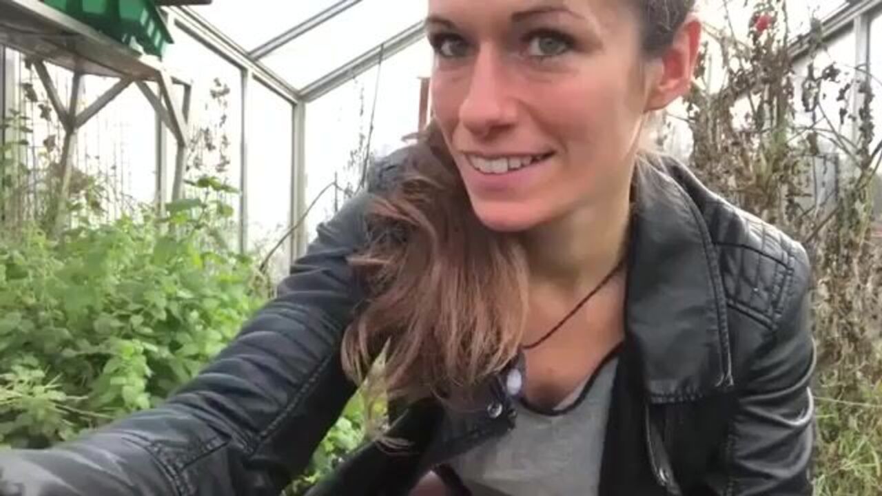 Pooped on and ready to scat, a scat porn video of a dirty slut getting ready for her next adventure