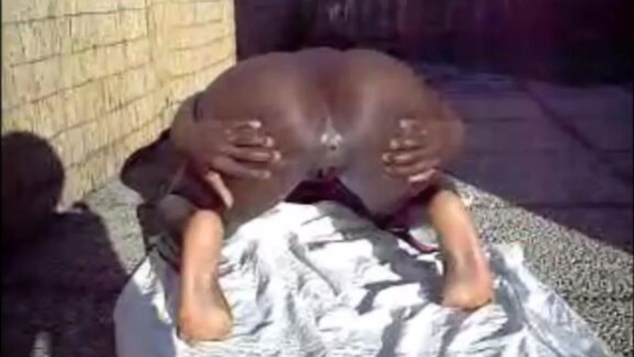 Watch this Ebony MILF get her scat slave doggystyled outside