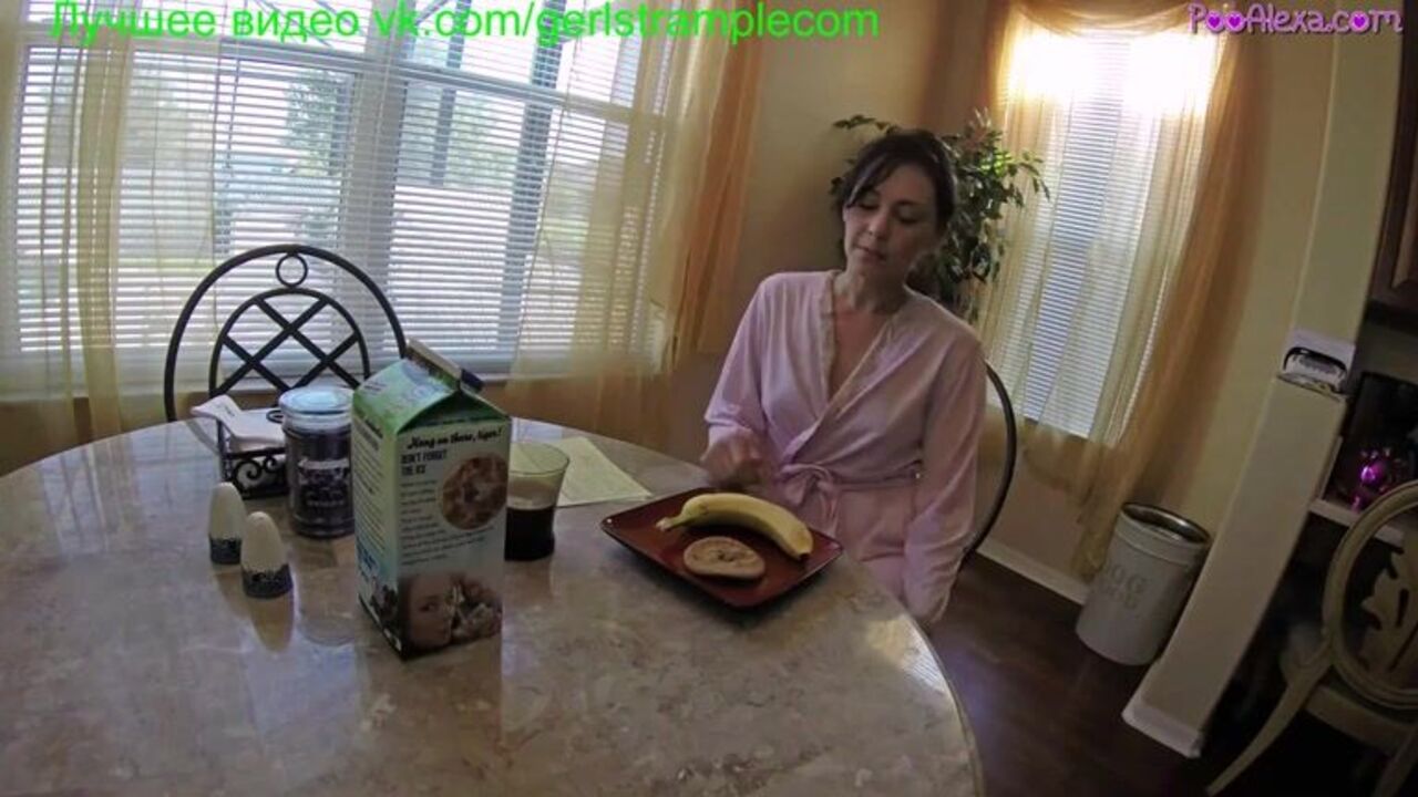Hot MILF gives you breakfast with her scat fetish and scat slave skills
