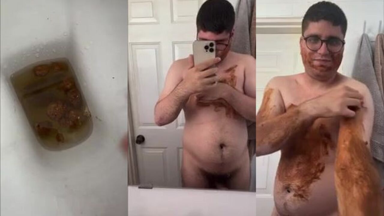 I let my own jizz flow on my body and swallow it all