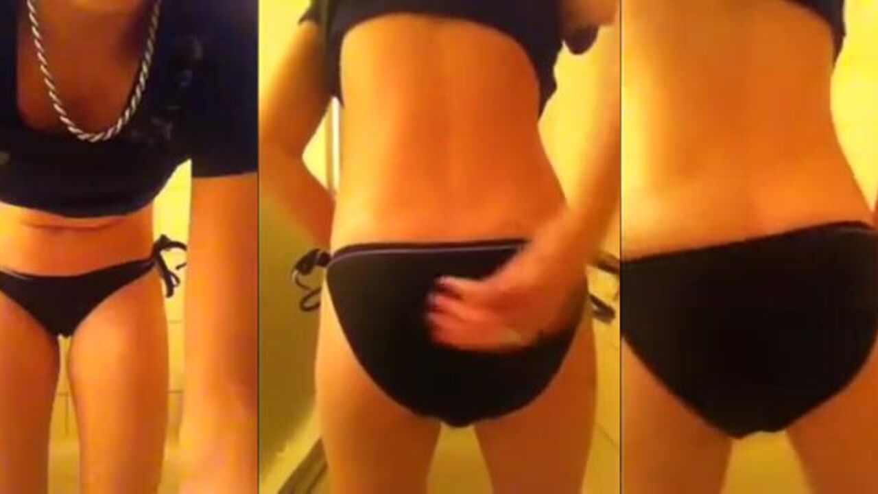 Watch this petite teen girl in panties scatting and farting like a pro