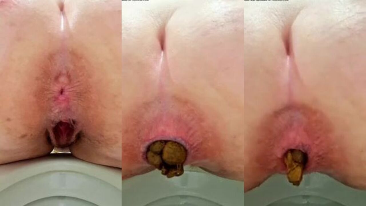 Watch as this scatty slut gets her pussy and ass pumped full of poo