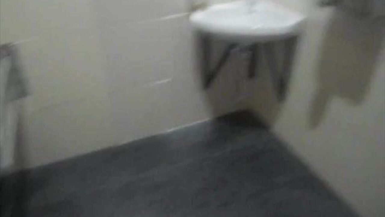 Watch this filthy slut get her scat pumped and dumped in public toilet