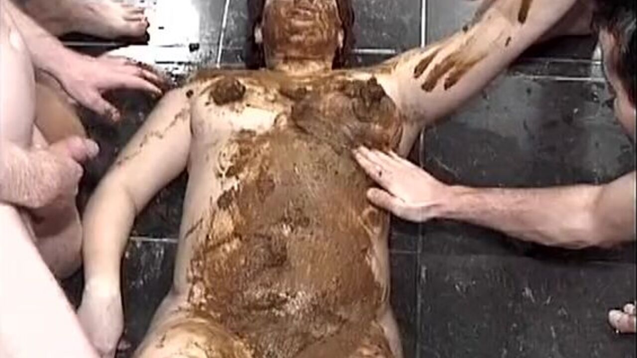 Watch this filthy slave scat & moan in complete bliss