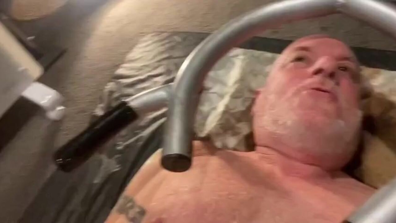 Watch this hot guy pump his dick with a lot of smeared and dripping goo