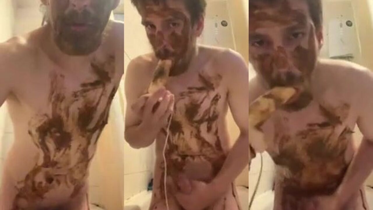 Eagerly sucking on a filthy dildo - no mercy for the degraded slut