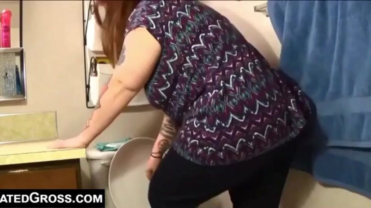 Watch this dirty slut scat and moan while getting her holes drilled hard